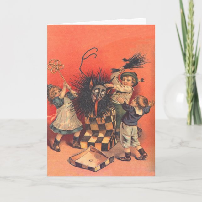 Krampus Jack-In-A-Box Holiday Card (Front)