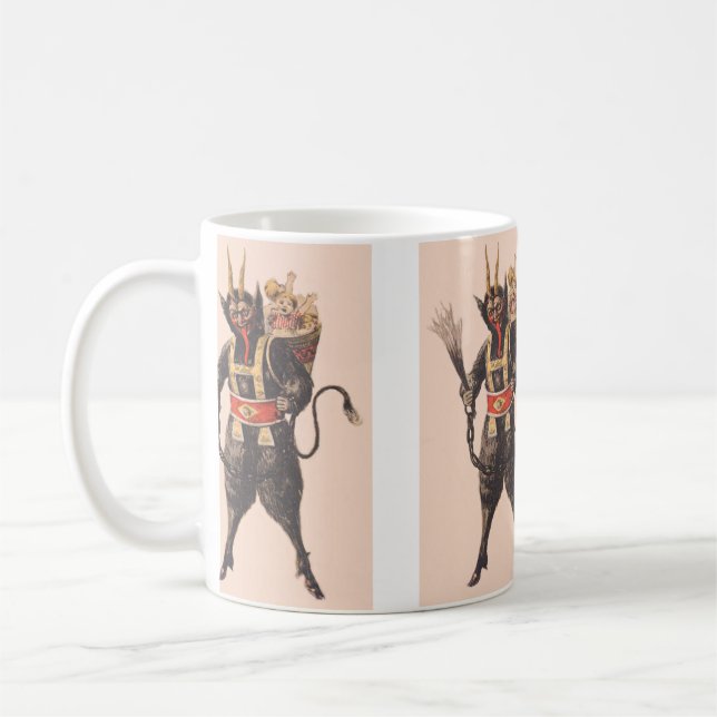 Krampus Kidnapping Children Switch Coffee Mug (Left)