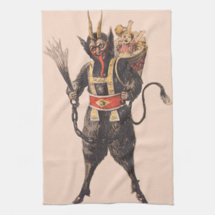 Krampus Kidnapping Children Switch Kitchen Towel