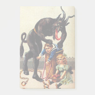 Krampus Kids Basket Holiday Christmas Sticky Notes