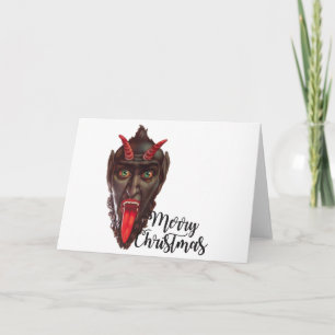 krampus merry christmas holiday card
