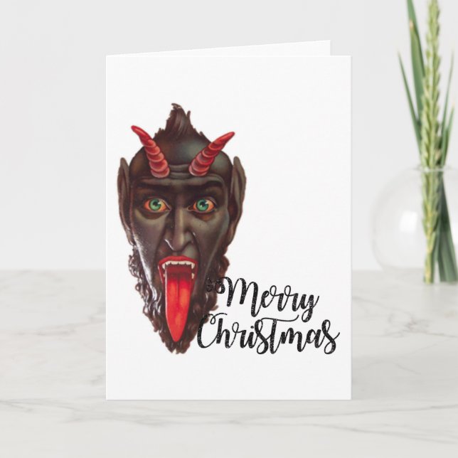 krampus merry christmas holiday card (Front)