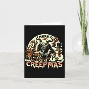 Krampus Merry Creepmas Christmas 30’s Retro Cartoo Card