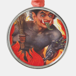 Krampus Metal Ornament