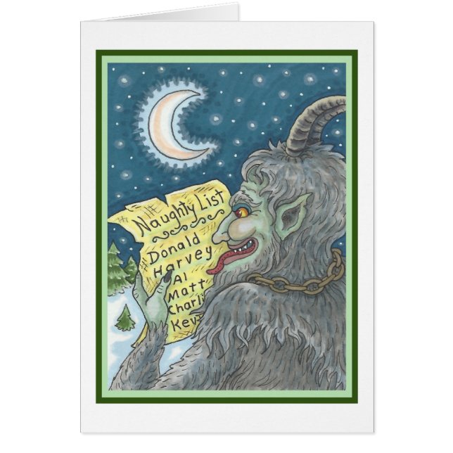 KRAMPUS NAUGHTLIST CHRISTMAS GREETING CARD B (Devant)