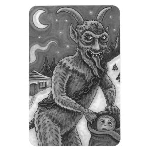KRAMPUS & NAUGHTY CHILDREN, SCARY CHRISTMAS STORY MAGNET