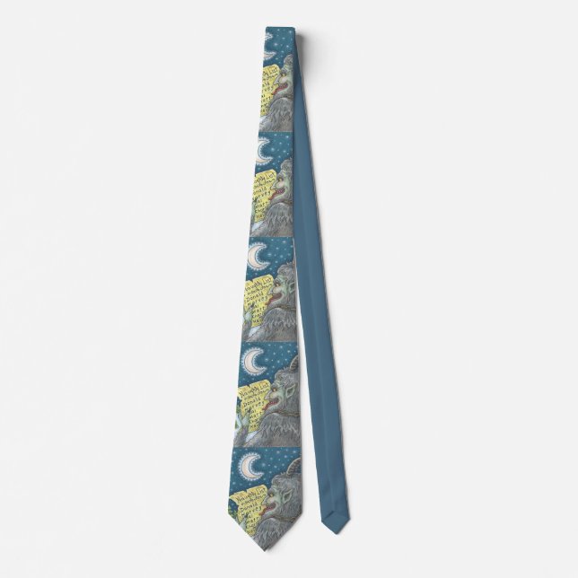 KRAMPUS NAUGHTY LIST, CHRISTMAS HOLIDAY NECK TIE (Front)