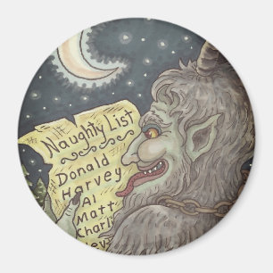 KRAMPUS NAUGHTY LIST CHRISTMAS MAGNET Customize