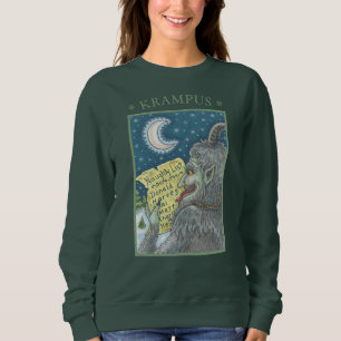 KRAMPUS NAUGHTY LIST, CHRISTMAS SWEATSHIRT Womens