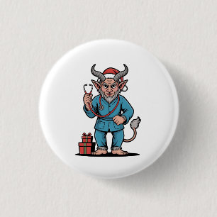 Krampus Nurse Christmas Evil Xmas 1 Inch Round Button