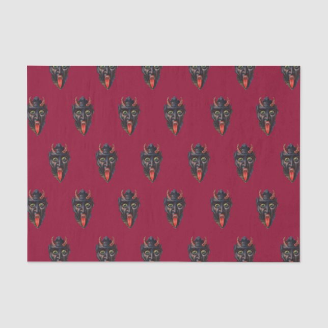 Krampus on Red  Tissue Paper (Front)