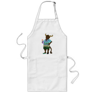 Krampus on Vacation Apron