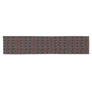 Krampus Party with Broken Candy Canes Short Table Runner