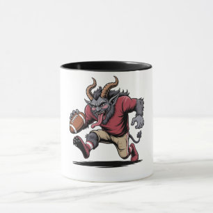 Krampus Playing Football Christmas Fitness Xmas Mug