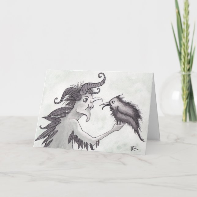 Krampus & Raven Holiday Card (Front)