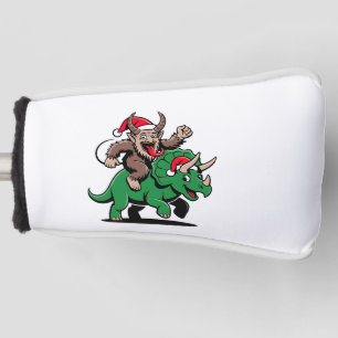 Krampus Riding A Dinosaur Santa Christmas Evil Golf Head Cover