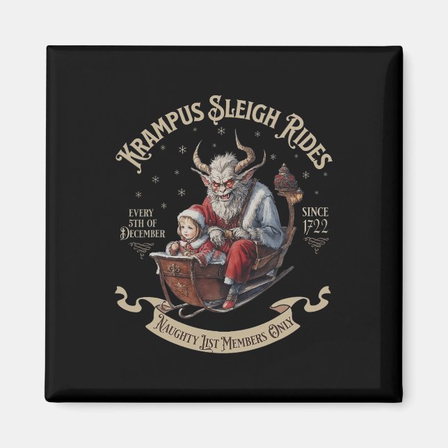 Krampus Sleigh Rides  Magnet (Front)