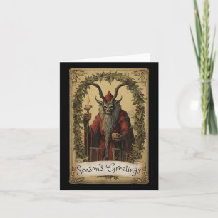 Krampus Tarot Card Design Christmas Season Evil Pa