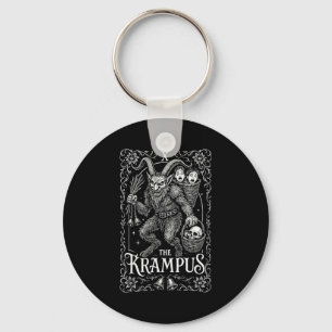 Krampus Tarot Card Design Christmas Season Evil Pa Keychain