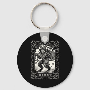 Krampus Tarot Card Design Christmas Season Evil Pa Keychain