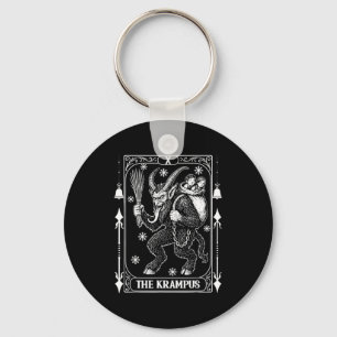 Krampus Tarot Card Design Christmas Season Evil Pa Keychain