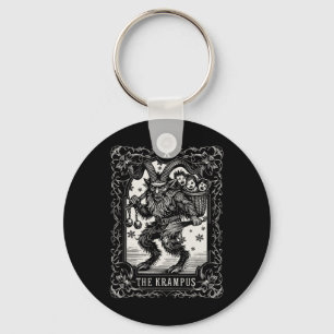 Krampus Tarot Card Design Christmas Season Evil Pa Keychain