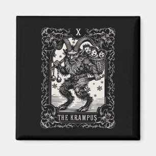 Krampus Tarot Card Design Christmas Season Evil Pa Magnet