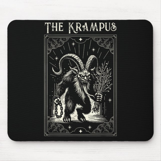Krampus Tarot Card Design Christmas Season Evil Pa Mouse Pad (Front)