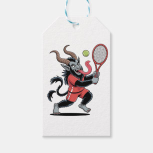 Krampus Tennis Christmas Court Demon Tennis Gift Tags