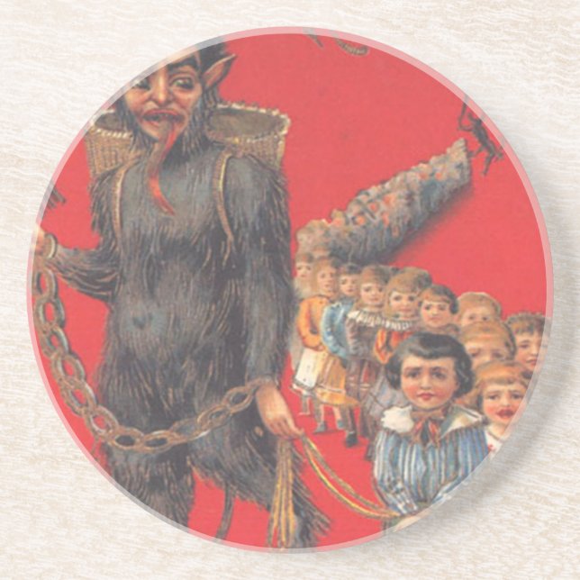 Krampus With Bad Children Coaster (Front)