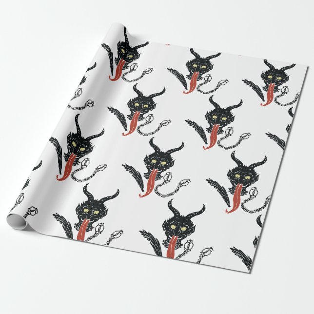 Krampus Wrapping Paper (Unrolled)