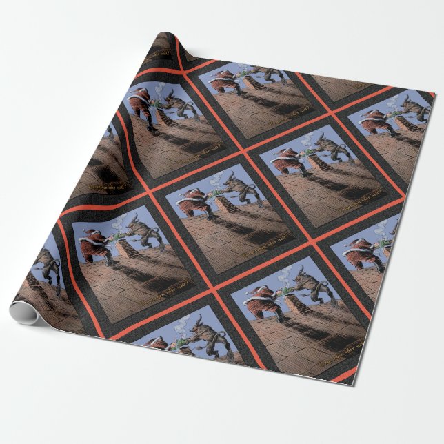 Krampus Wrapping Paper (Unrolled)