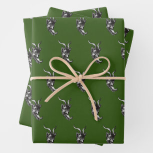 Krampus Wrapping Paper Sheet