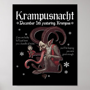 Krampusnacht Christmas Monster Krampus Lover Festi Poster