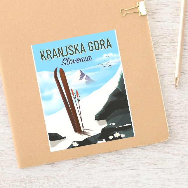 Kranjska Gora Slovenia ski poster (Notebook)