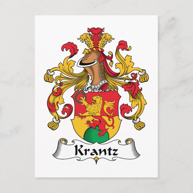 Krantz Family Crest Postcard (Front)