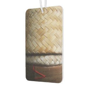 Kratip Thai Lao Isan Bamboo Rice Basket Car Air Freshener