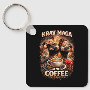 Krav Maga and Coffee Keychain