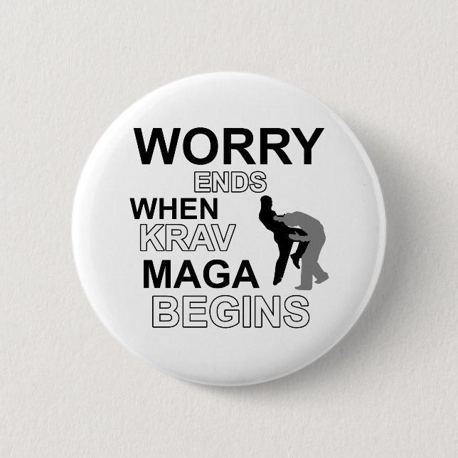 Krav maga  Designs 2 Inch Round Button (Front)