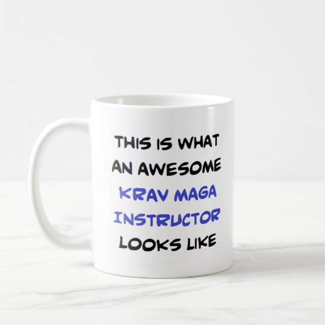 krav maga instructor, awesome coffee mug (Left)