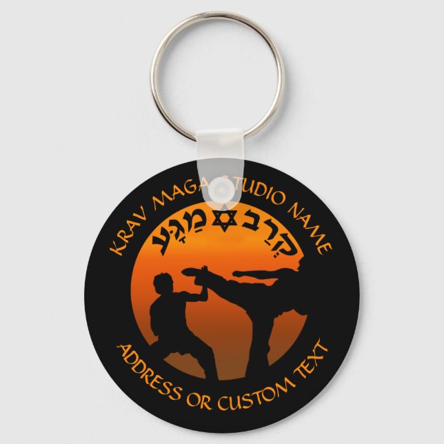 Krav Maga Israeli Combat System Studio Owner Keychain (Front)