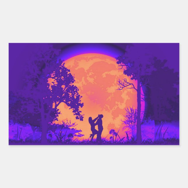 Krav Maga Knee Defence Full Moon Sticker Orange (Front)