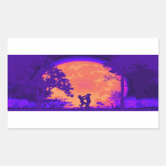 Krav Maga Knee Defence Full Moon Sticker Orange