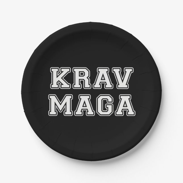 Krav Maga Paper Plate (Front)