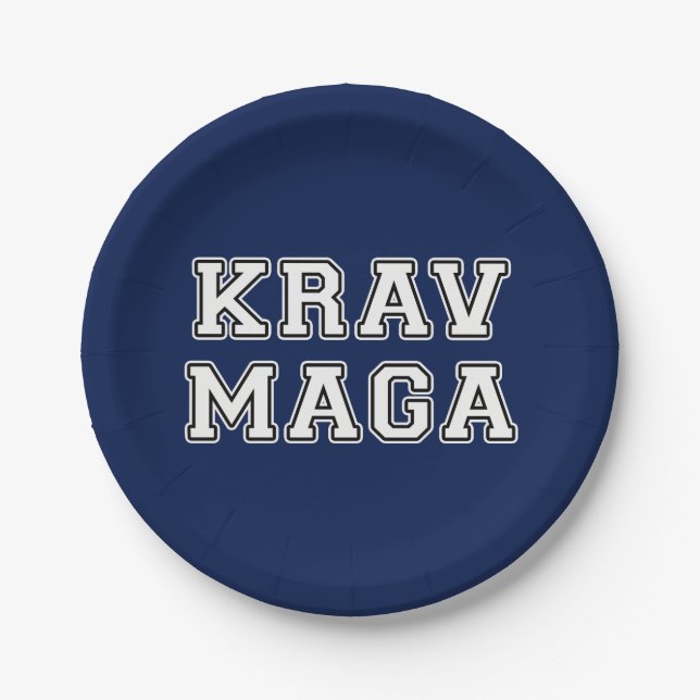 Krav Maga Paper Plate (Front)