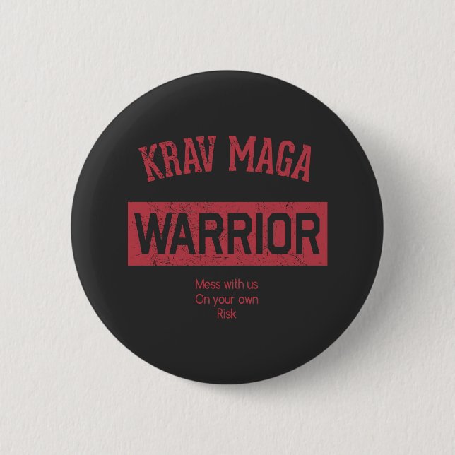 Krav Maga Warrior 2 Inch Round Button (Front)