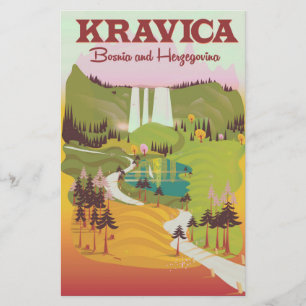 Kravica Waterfalls Bosnia and Herzegovina Stationery