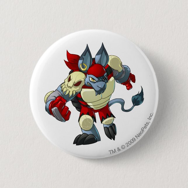 Krawk Island Team Captain 2 Inch Round Button (Front)