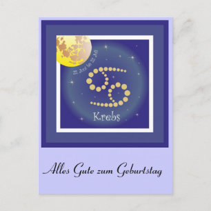Krebs 22. Juni bis 22. Juli Postkarte Postcard