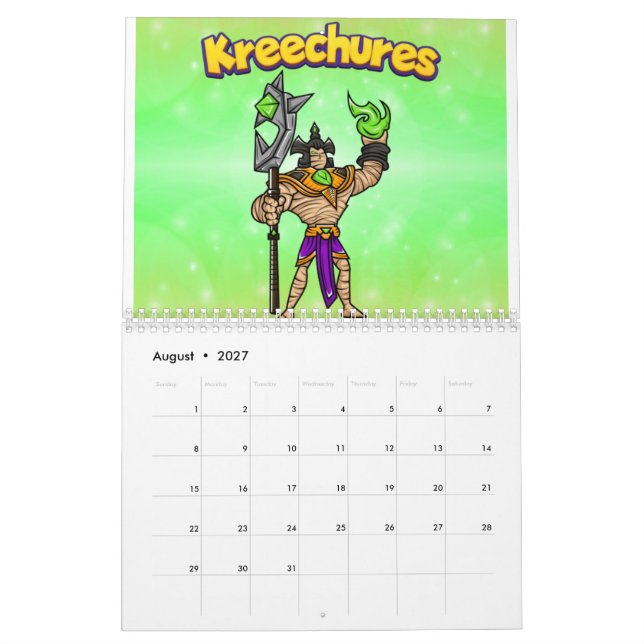 Kreechures-Deck 2 Calendar (Aug 2027)